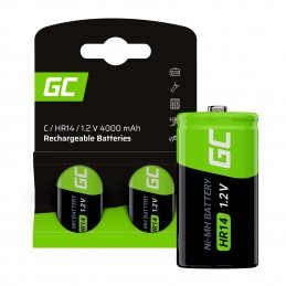 Baterie Akumulatorki 2x C R14 HR14 Ni-MH 1.2V 4000mAh Green Cell
