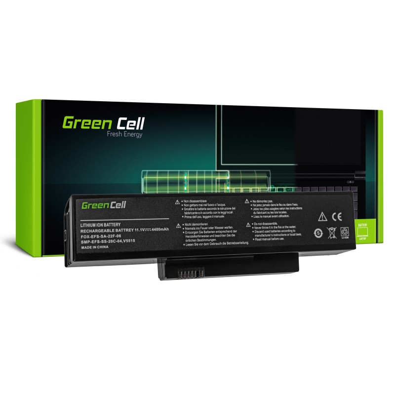 Green Cell Bateria do Fujitsu-Siemens Esprimo V5515 V5535 V5555 V6515 V6555 / 11,1V 4400mAh