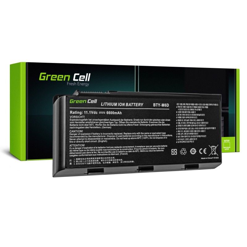 Green Cell Bateria do MSI GT60 GT70 GT660 GT680 GT683 GT780 GT783 GX660 GX680 GX780 / 11,1V 6600mAh