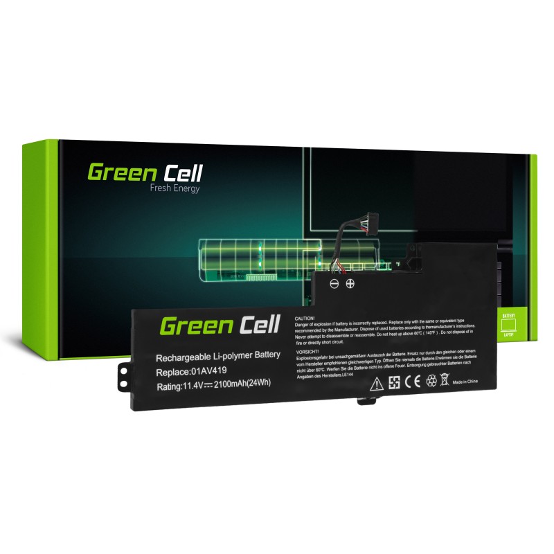 Bateria Green Cell 01AV419 01AV420 01AV421 01AV489 do Lenovo ThinkPad T470 T480 A475 A485