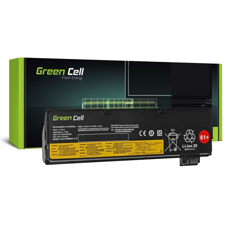 Green Cell Bateria do Lenovo ThinkPad T470 T570 A475 P51S T25 / 11,1V 4400mAh