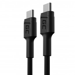 Kabel Green Cell GC PowerStream USB-C - USB-C 30cm, szybkie ładowanie Power Delivery (60W), Ultra Charge, QC 3.0