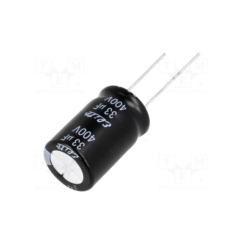 Kondensator: elektrolityczny THT 33uF 400VDC Ø16x25mm ±20%