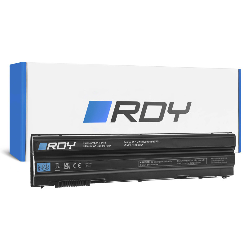 Bateria RDY T54FJ 8858X do Dell Inspiron 17R 5720 7720 Vostro 3460 3560 Latitude E6420 E6430 E6520 E6530 E5520 E5530