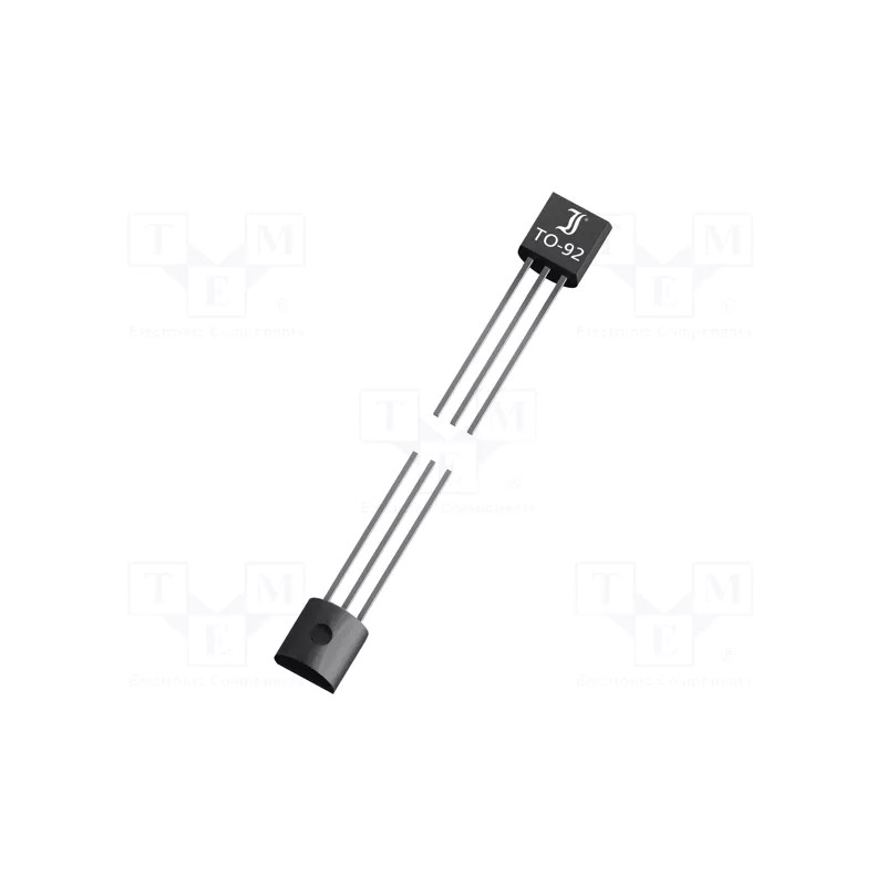 Tranzystor NPN bipolarny 45V 0,8A 625mW TO92
