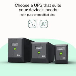 Zasilacz Awaryjny Ups Greencell 1000Va 700W Powerproof Z Lcd