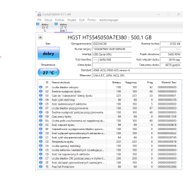 HDD Hitachi SATA 500 GB Używany