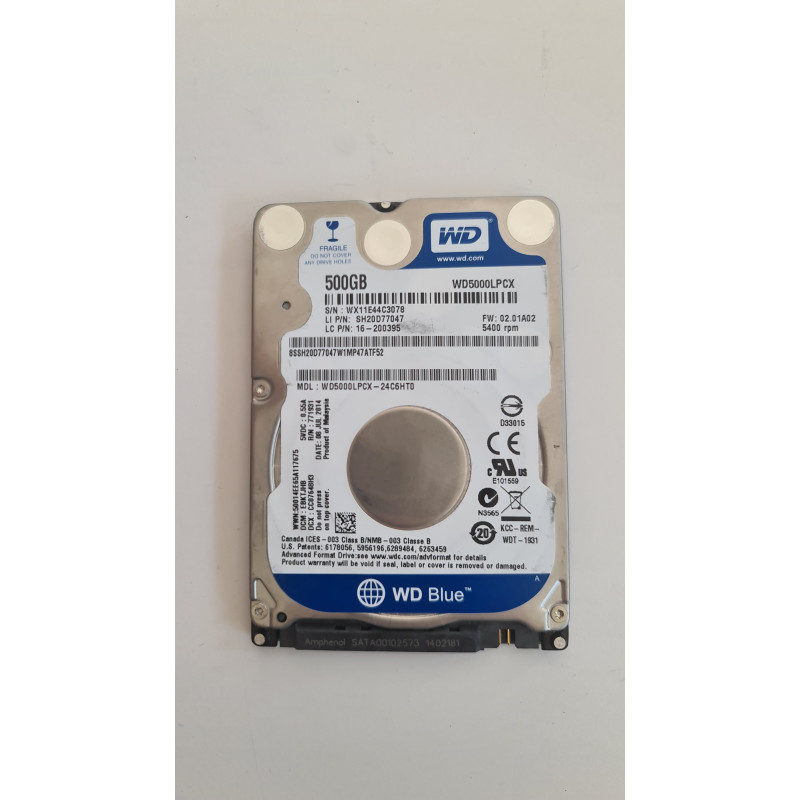 HDD WD Blue SATA 500 GB Używany