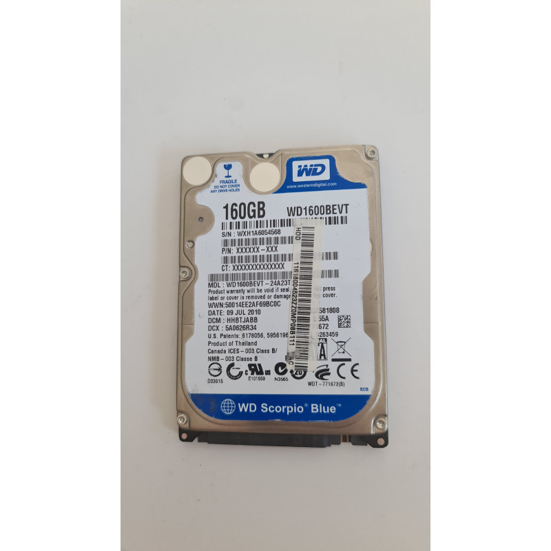 HDD WD Scorpio Blue SATA 160 GB Używany
