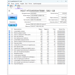 HDD Hitachi SATA 500 GB Używany