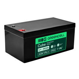 Greencell Agm Vrla 12V 250Ah Akumulator Do Łodzi, Fotowoltaiki, Paneli Solarnych (520X268X225Mm)