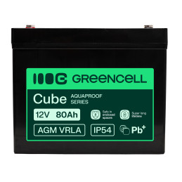 Greencell Agm Vrla 12V 80Ah Bezobsługowy Akumulator Do Ups, Wag, Kampera (260X168X216Mm)