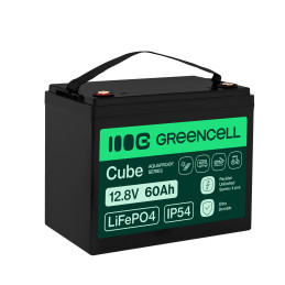 Green Cell Cube Akumulator Lifepo4 60Ah 12.8V 768Wh Litowo-Żelazowo-Fosforanowy Do Silników Elektrycznych, Kampera, Podnośników