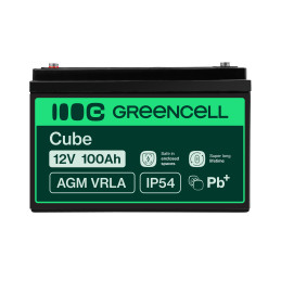 Green Cell Agm Vrla 12V 100Ah Bezobsługowy Akumulator Do Kamper, Systemów Fotowoltaicznych, Łodzi