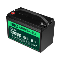 Green Cell Agm Vrla 12V 100Ah Bezobsługowy Akumulator Do Kamper, Systemów Fotowoltaicznych, Łodzi