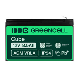 Green Cell Agm Vrla 12V 8.5Ah Bezobsługowy Akumulator Do Systemu Alarmowego, Kasy Fiskalnej, Zabawki
