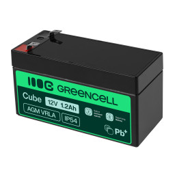 Green Cell Agm Vrla 12V 1.2Ah Bezobsługowy Akumulator Do Systemu Alarmowego, Kasy Fiskalnej, Zabawki