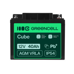 Green Cell Agm Vrla 12V 40Ah Bezobsługowy Akumulator Do Kosiarki, Skutera, Łodzi, Wózka Inwalidzkiego