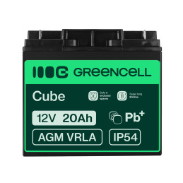 Green Cell Agm Vrla 12V 20Ah Bezobsługowy Akumulator Do Kosiarki, Skutera, Łodzi, Wózka Inwalidzkiego