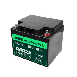Green Cell Agm Vrla 12V 44Ah Bezobsługowy Akumulator Do Kosiarki, Skutera, Łodzi, Wózka Inwalidzkiego