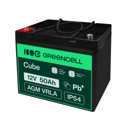 Green Cell Agm Vrla 12V 50Ah Bezobsługowy Akumulator Do Kosiarki, Skutera, Łodzi, Wózka Inwalidzkiego
