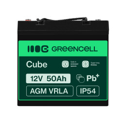 Green Cell Agm Vrla 12V 50Ah Bezobsługowy Akumulator Do Kosiarki, Skutera, Łodzi, Wózka Inwalidzkiego