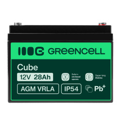 Green Cell Agm Vrla 12V 28Ah Bezobsługowy Akumulator Do Kosiarki, Skutera, Łodzi, Wózka Inwalidzkiego