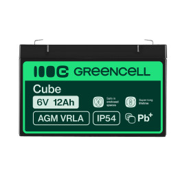 Green Cell Agm Vrla 6V 12Ah Bezobsługowy Akumulator Do Systemu Alarmowego, Kasy Fiskalnej, Zabawki