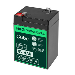 Green Cell Agm Vrla 6V 4Ah Bezobsługowy Akumulator Do Systemu Alarmowego, Kasy Fiskalnej, Zabawki