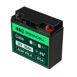Green Cell Agm Vrla 12V 15Ah Bezobsługowy Akumulator Do Systemu Alarmowego, Kasy Fiskalnej, Zabawki