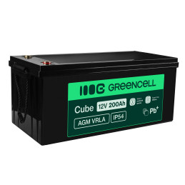 Green Cell Agm Vrla 12V 200Ah Bezobsługowy Akumulator Do Kamper, Systemów Fotowoltaicznych, Łodzi