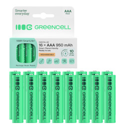 16X Akumulatorki Paluszki Aaa R3 950Mah Ni-Mh Baterie Do Ładowania Green Cell