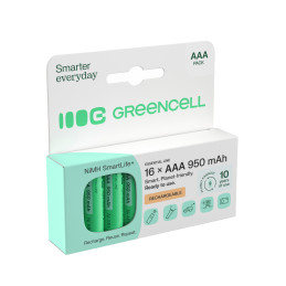 16X Akumulatorki Paluszki Aaa R3 950Mah Ni-Mh Baterie Do Ładowania Green Cell
