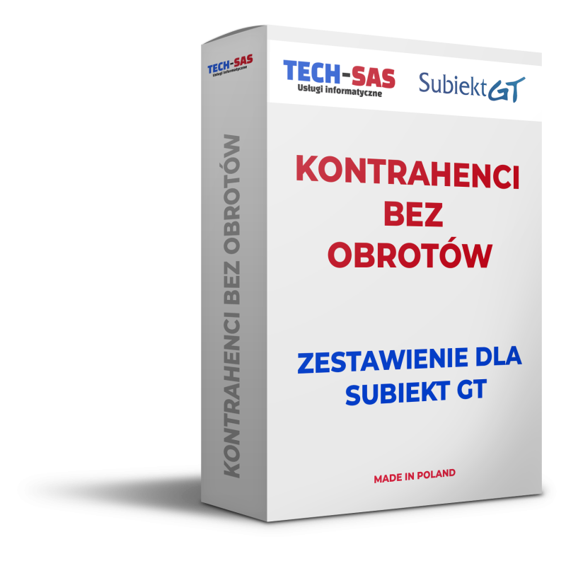 Zestawienie do Subiekta GT - firmy bez obrotów