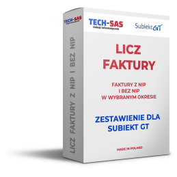 Zestawienie do Subiekta GT - licz faktury z NIP i bez NIP w wybranym okresie